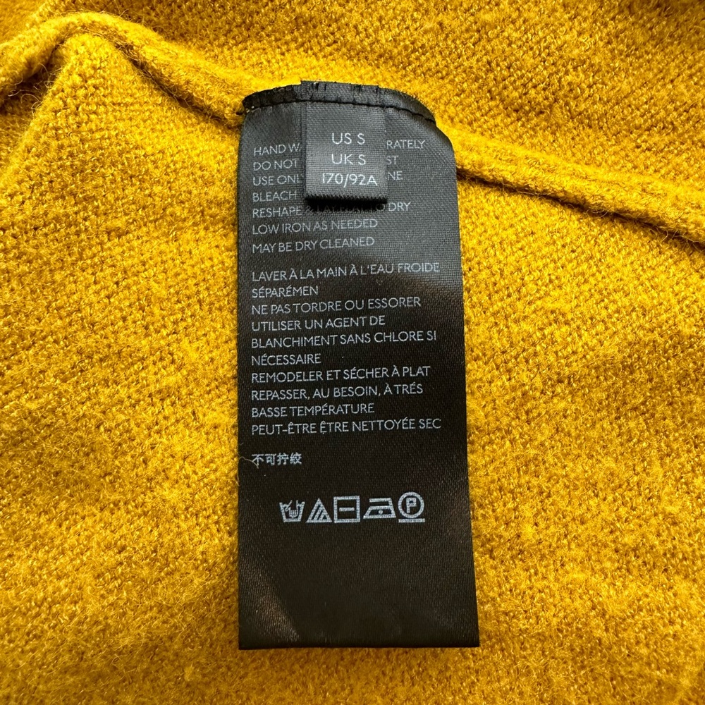 Anthropologie Women's Mock Turtleneck Sweater Mustard Yellow Soft Size Small - Picture 11 of 11
